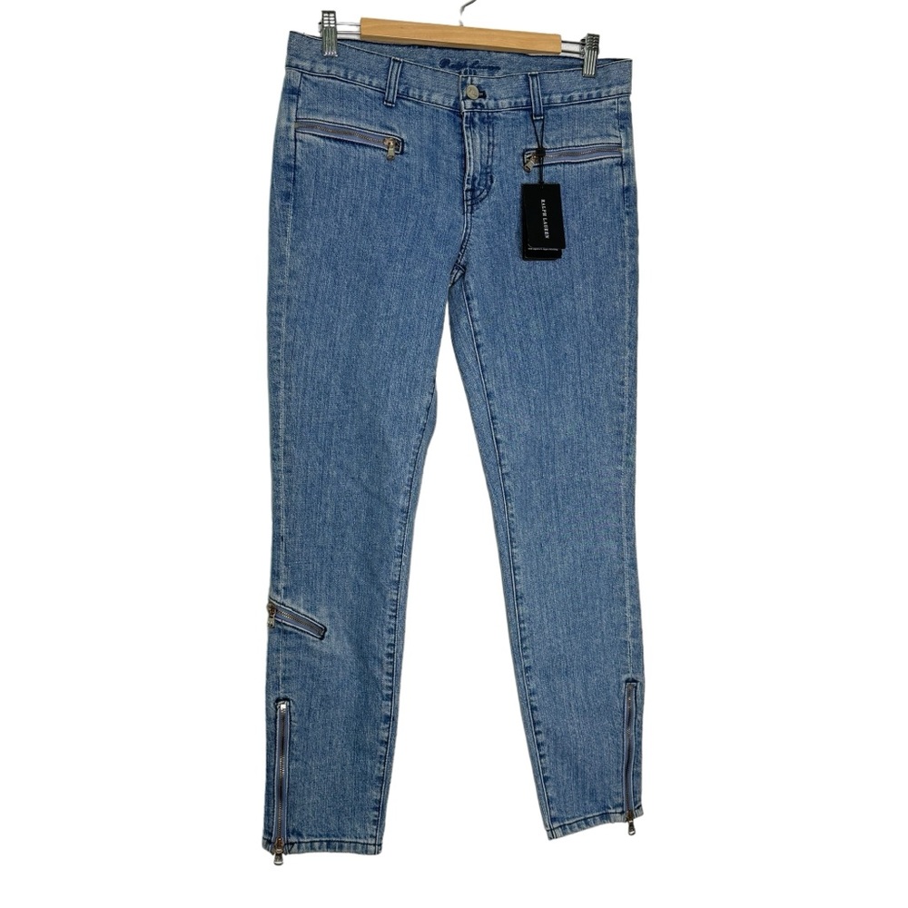Ralph Lauren 400 Jean with Zipper Details Authentic Indigo